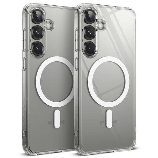 Ringke Galaxy S25 Plus Case Fusion Magnetic | Transparent Hard Back + Magnetic Charging Support