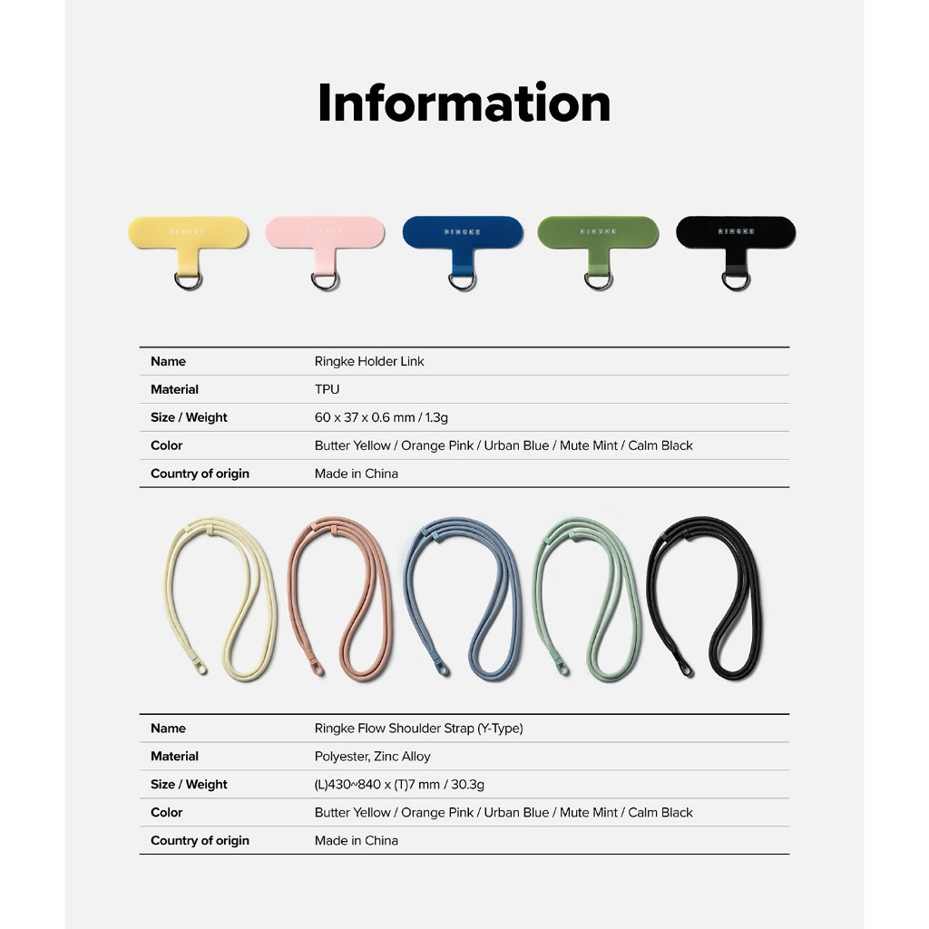 Ringke Holder Link & Flow Shoulder Strap Y-Type for Smartphone Cases