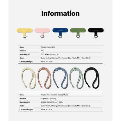 Ringke Holder Link & Flow Shoulder Strap Y-Type for Smartphone Cases