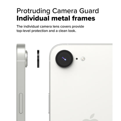 Ringke iPhone 16e Camera Lens Protector | Aluminum Frame Ring Guard | Anti-Fingerprint Glass
