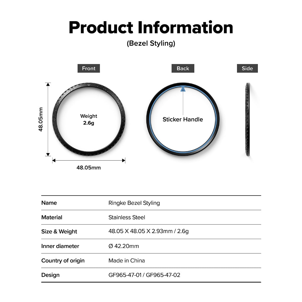 Ringke Bezel Styling and Sports Air Loop Compatible for Garmin Forerunner 965 - Smartwatch Accessory