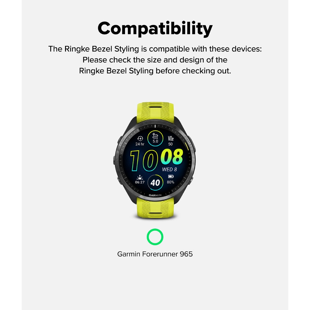 Ringke Bezel Styling and Sports Air Loop Compatible for Garmin Forerunner 965 - Smartwatch Accessory