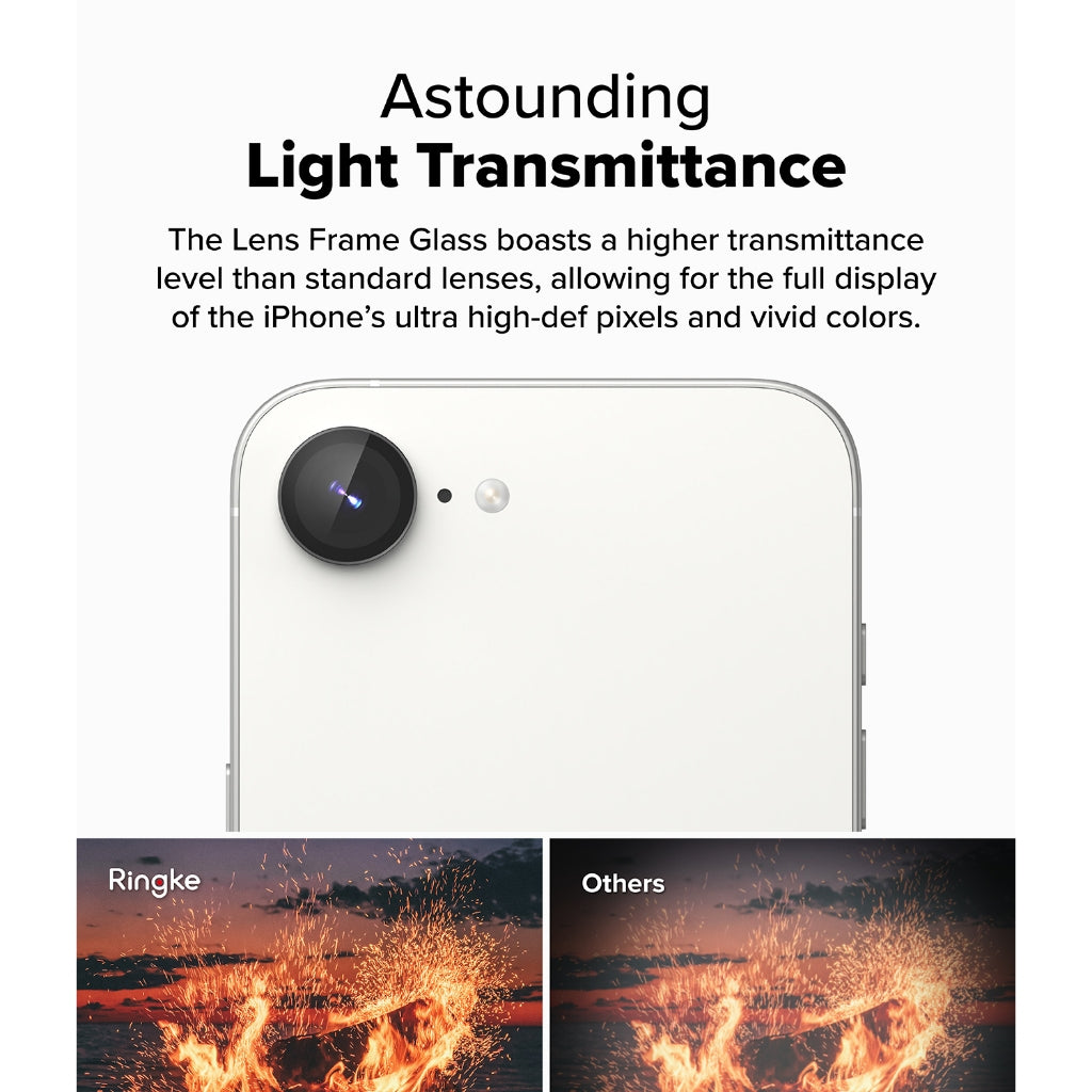 Ringke iPhone 16e Camera Lens Protector | Aluminum Frame Ring Guard | Anti-Fingerprint Glass