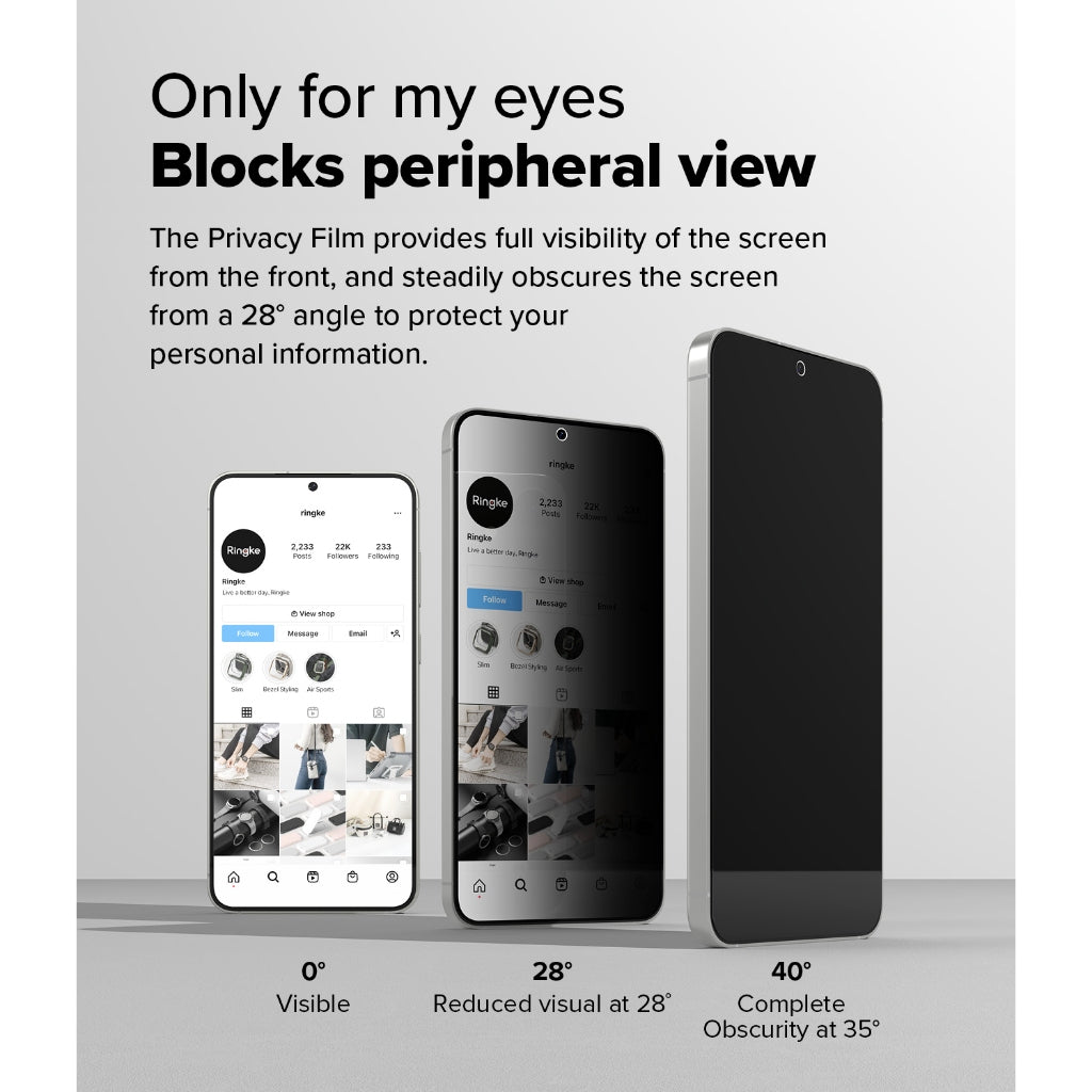 Ringke Privacy Easy Slide for Samsung Galaxy S25 Plus Screen Tempered Glass Protector