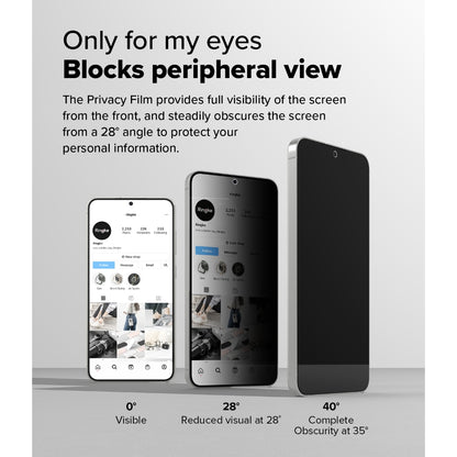 Ringke Privacy Easy Slide for Samsung Galaxy S25 Plus Screen Tempered Glass Protector