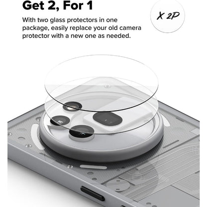 Ringke Nothing Phone (3a) Pro Camera Lens Protector | Tempered Glass Cover Anti-Fingerprint