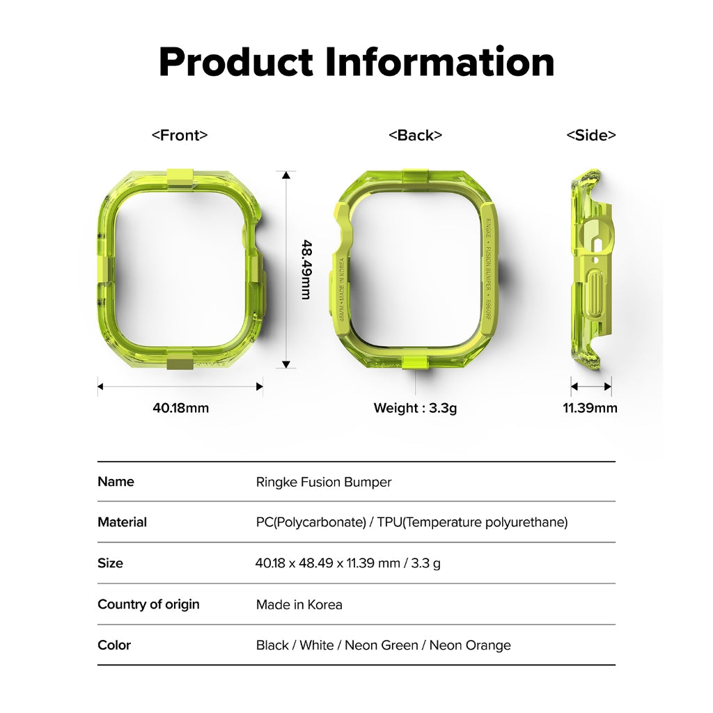 Ringke Fusion Bumper Case for Apple Watch 10 42mm - Accessory for Apple Watch - No Actual Watch