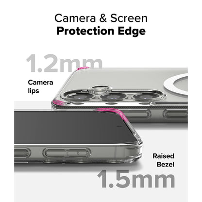 Ringke Galaxy S25 Plus Case Fusion Magnetic | Transparent Hard Back + Magnetic Charging Support