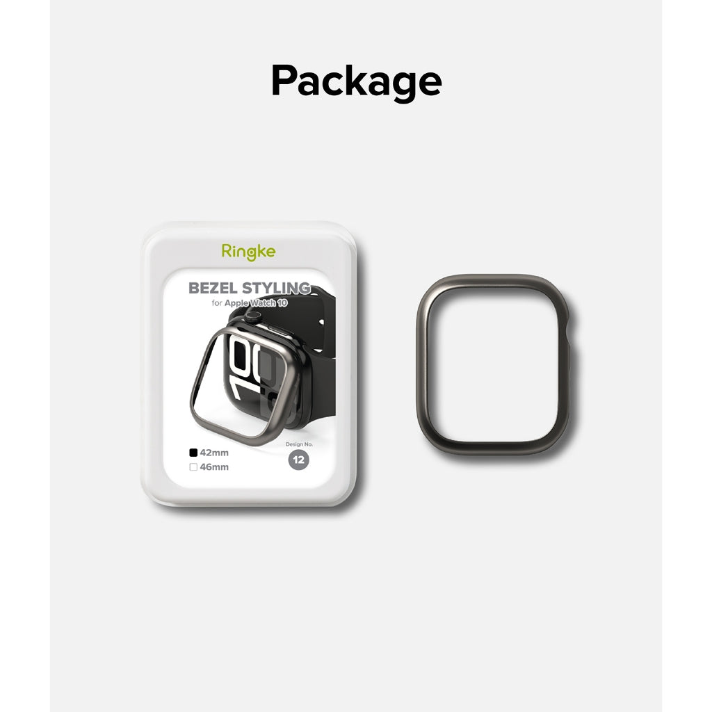 Ringke Bezel Styling Frame Protection for Apple Watch 10 42mm - Metal Smartwatch Accessory