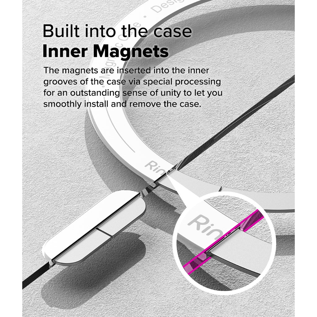 Ringke Galaxy S25 Plus Case Fusion Magnetic | Transparent Hard Back + Magnetic Charging Support
