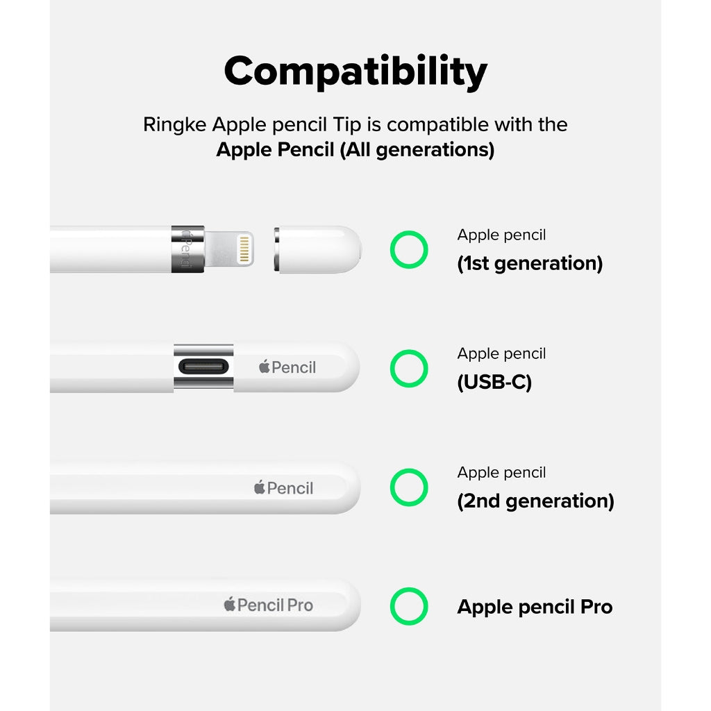 Ringke Apple Pencil Tips Replacement - 2B - for Apple Pencil Pro, 1st, 2nd Gen, USB-C Accessory