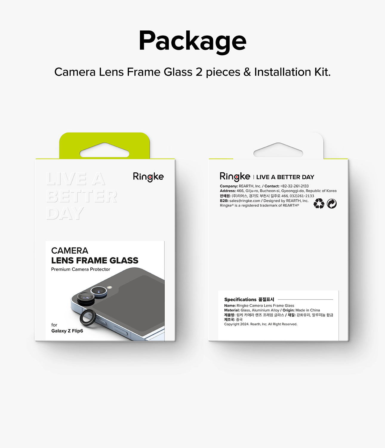Ringke Camera Lens Frame Protector for Samsung Galaxy Z Flip 6