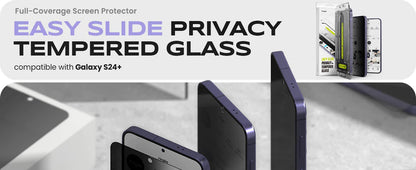 Ringke Privacy Easy Slide Tempered Glass Screen Protector for Samsung Galaxy S24 Plus