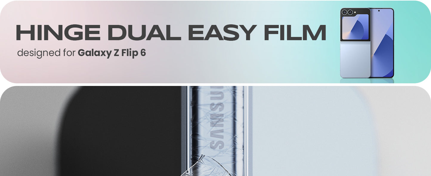 Ringke Hinge Dual Easy Film Protector Compatible for Samsung Galaxy Z Flip 6 / Flip 5 / Flip 4