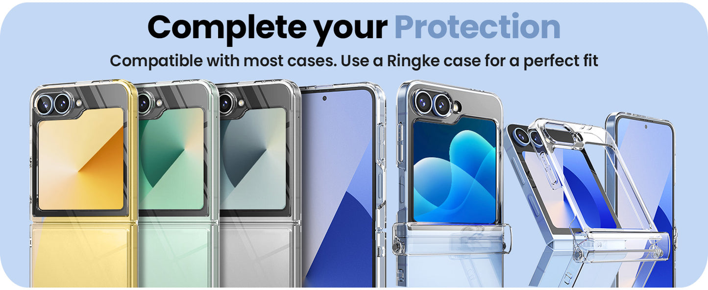 Ringke Hinge Dual Easy Film Protector Compatible for Samsung Galaxy Z Flip 6 / Flip 5 / Flip 4