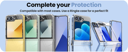 Ringke Hinge Dual Easy Film Protector Compatible for Samsung Galaxy Z Flip 6 / Flip 5 / Flip 4