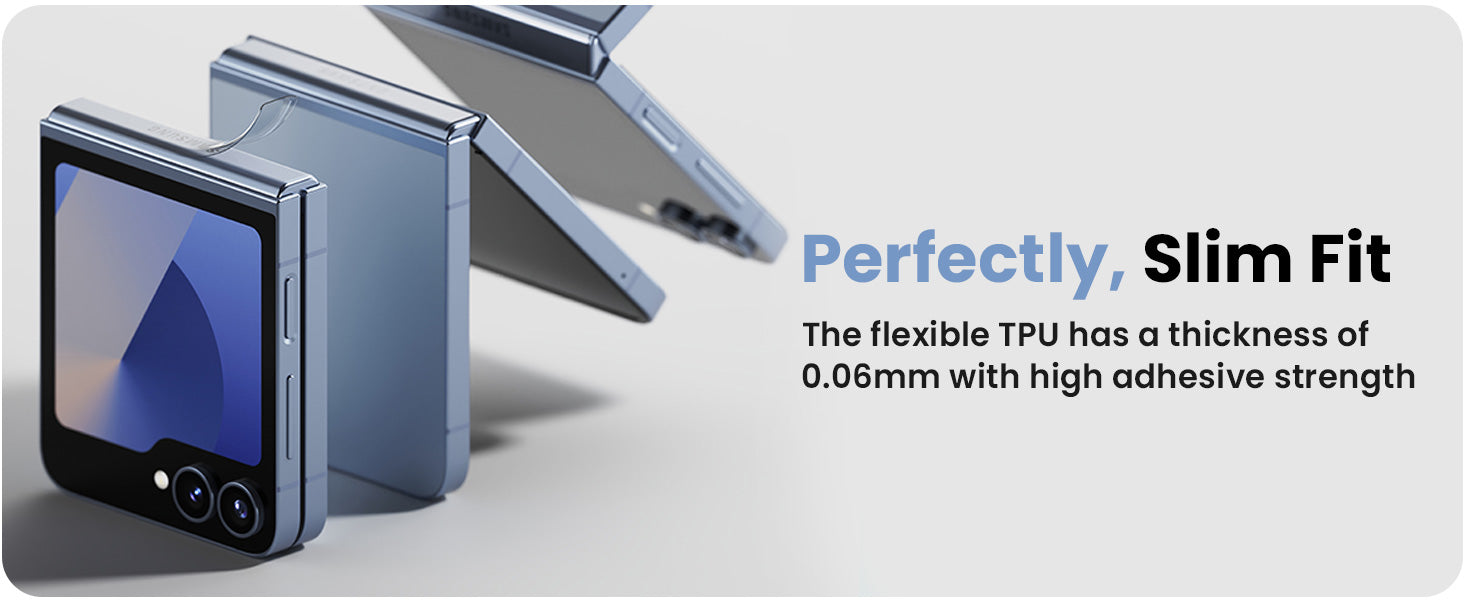 Ringke Hinge Dual Easy Film Protector Compatible for Samsung Galaxy Z Flip 6 / Flip 5 / Flip 4