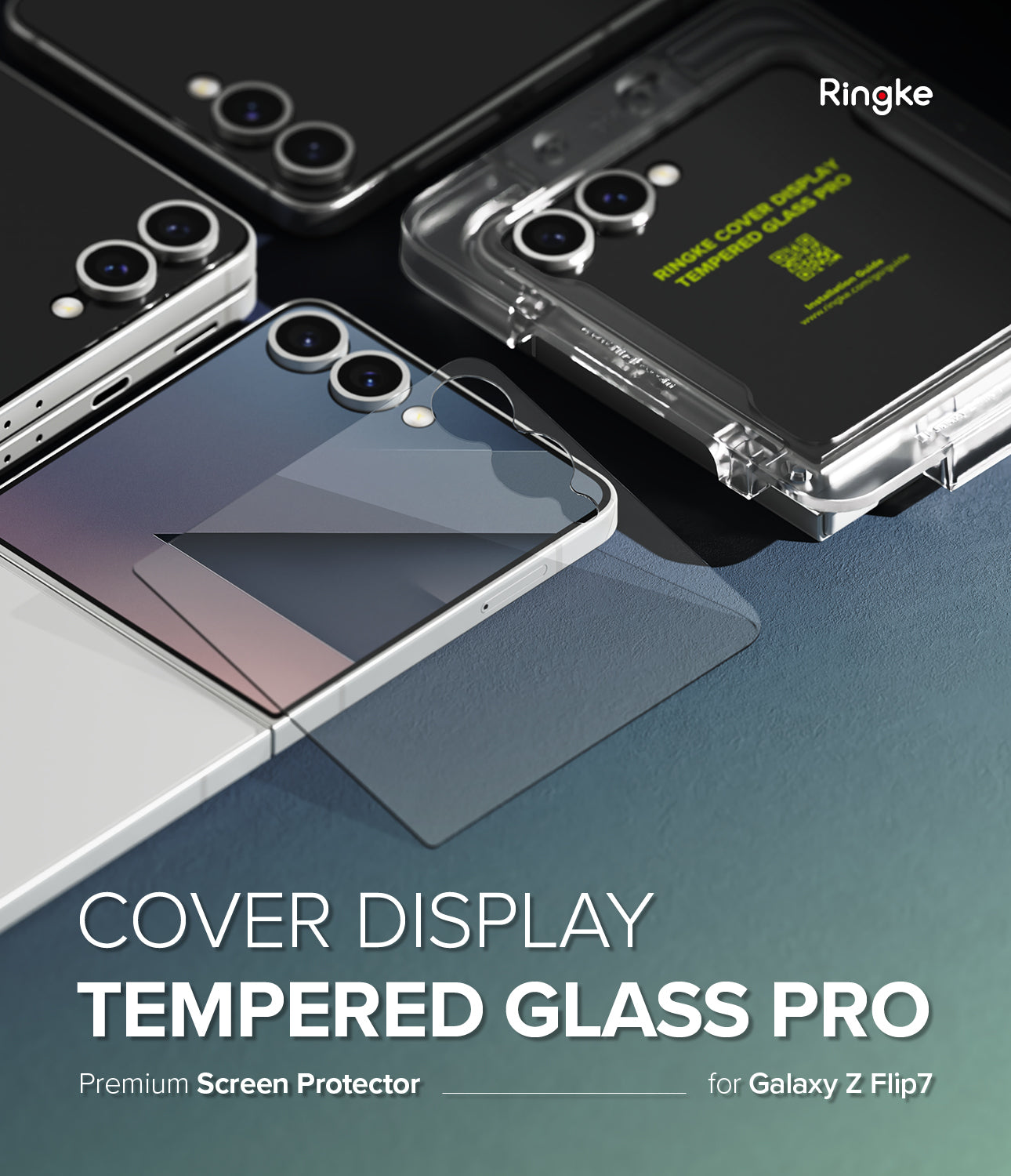 RIngke Cover Display Protector Tempered Glass Pro for Samsung Galaxy Z Flip 7