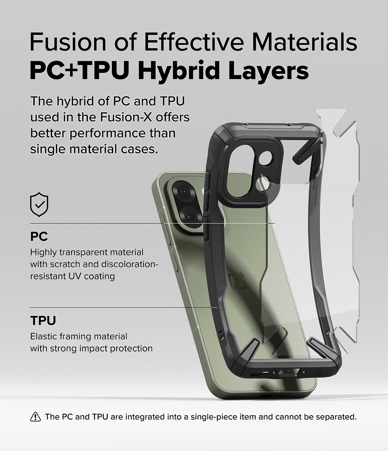 Ringke Fusion X Case for OnePlus 13s | Transparent Back + TPU Bumper Cover