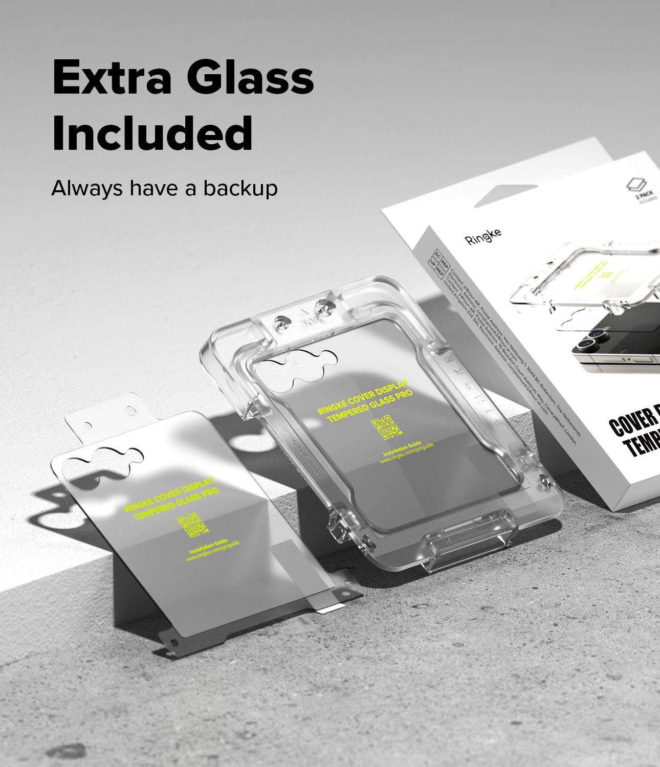RIngke Cover Display Protector Tempered Glass Pro for Samsung Galaxy Z Flip 7