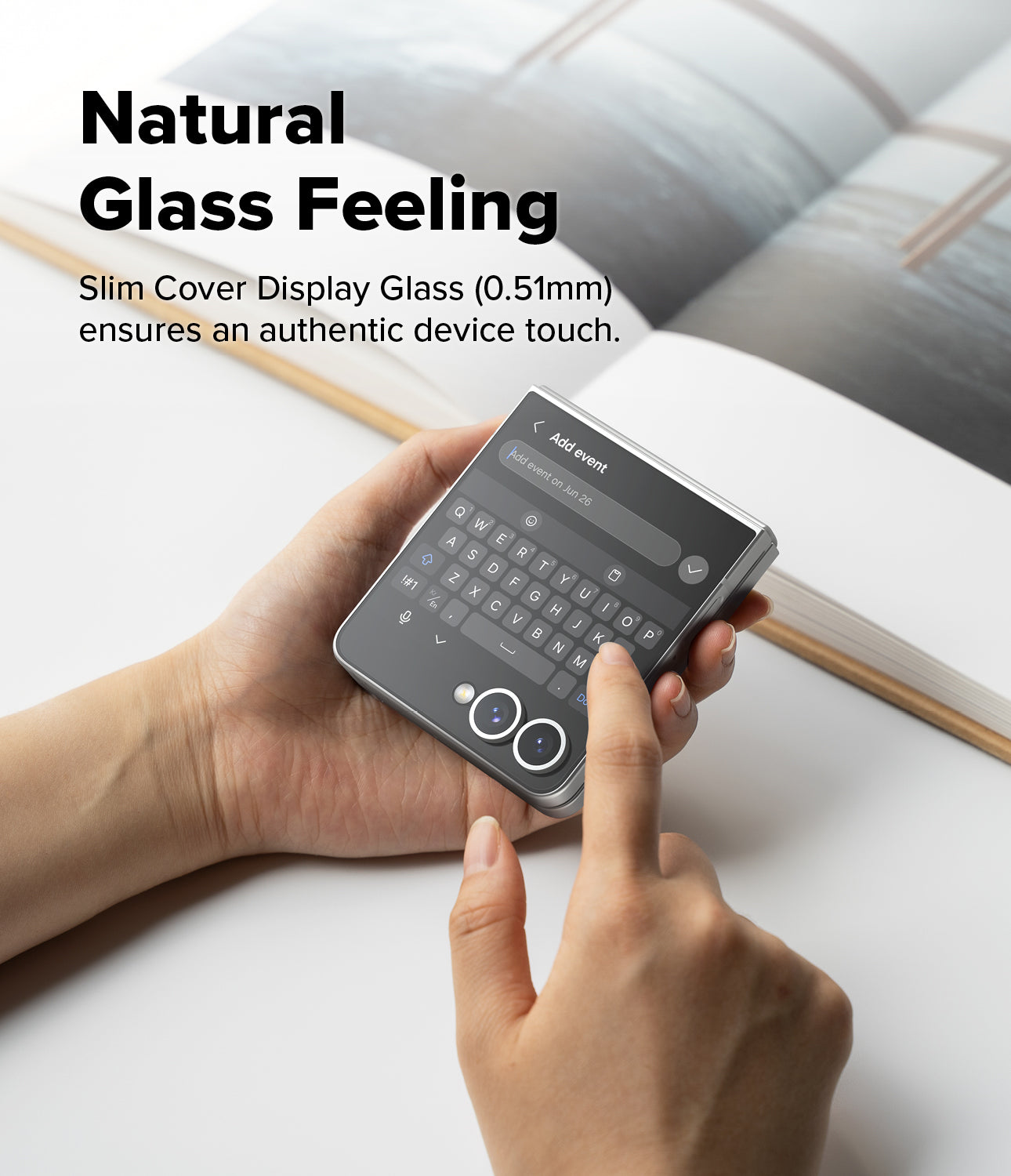 RIngke Cover Display Protector Tempered Glass Pro for Samsung Galaxy Z Flip 7