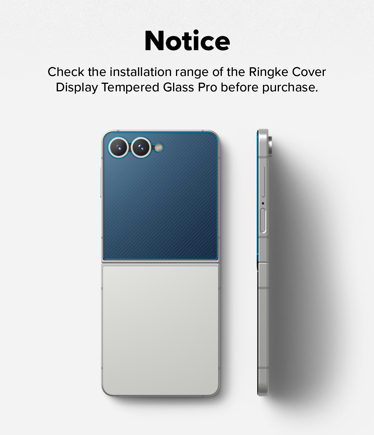 RIngke Cover Display Protector Tempered Glass Pro for Samsung Galaxy Z Flip 7