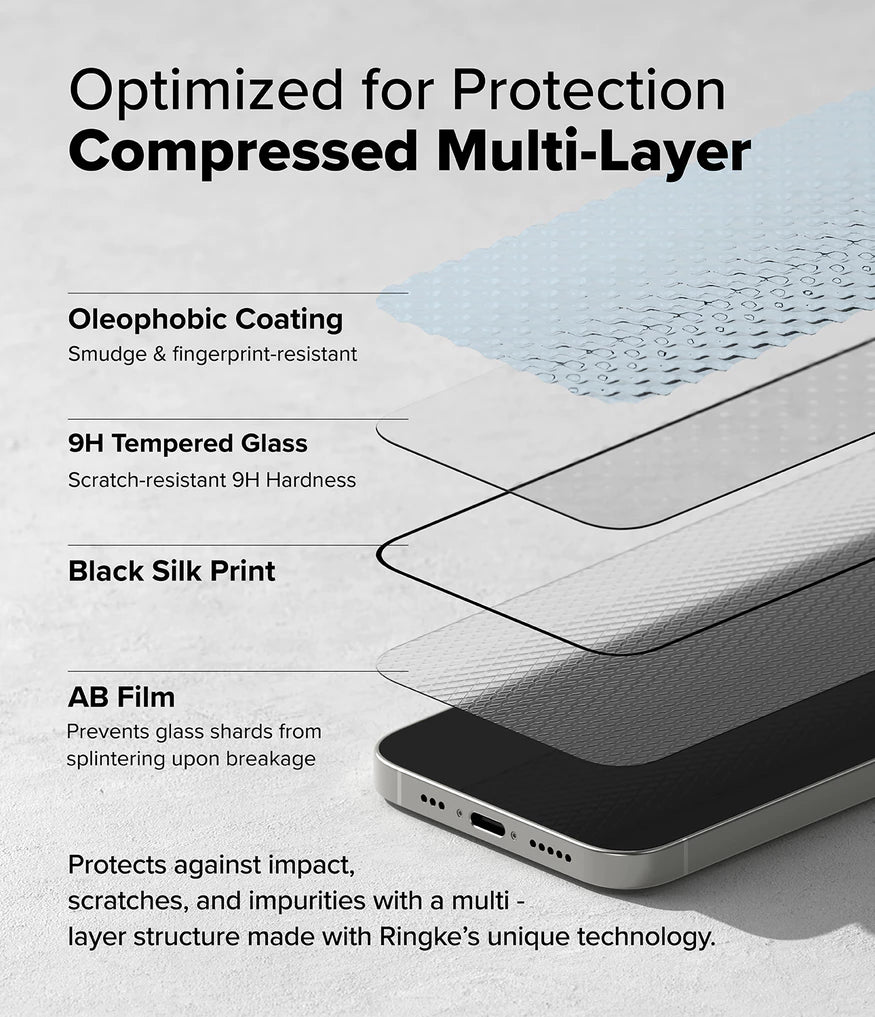 Ringke Easy Slide Tempered Glass for Apple iPhone 16e Screen Protector