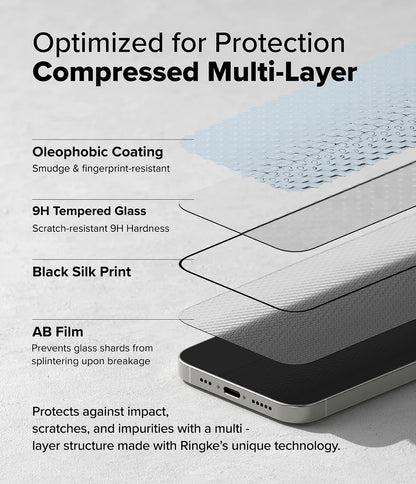 Ringke Easy Slide Tempered Glass for Apple iPhone 16e Screen Protector