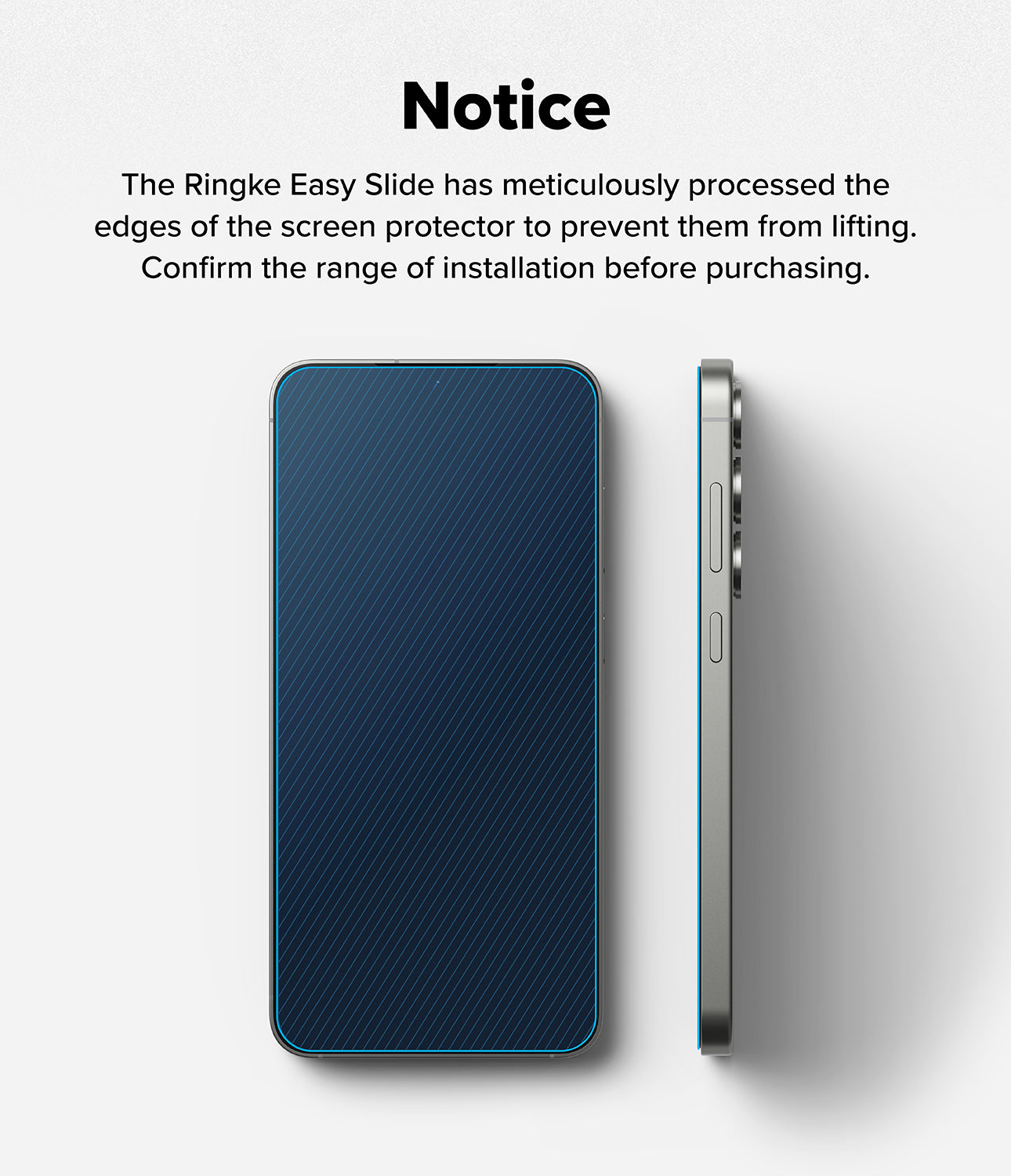 Ringke S25 Plus Tempered Glass Screen Protector | Easy Slide Install Tray | 9H Anti-Scratch Film