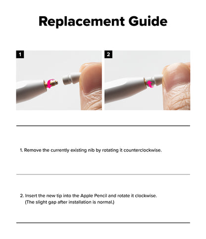 Ringke Apple Pencil Tips Replacement - 2B - for Apple Pencil Pro, 1st, 2nd Gen, USB-C Accessory