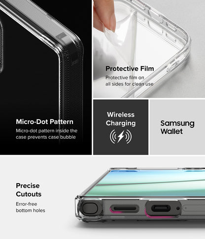 Ringke Fusion Case for Galaxy S25 Ultra | Clear Back Shockproof TPU Bumper Phone Cover