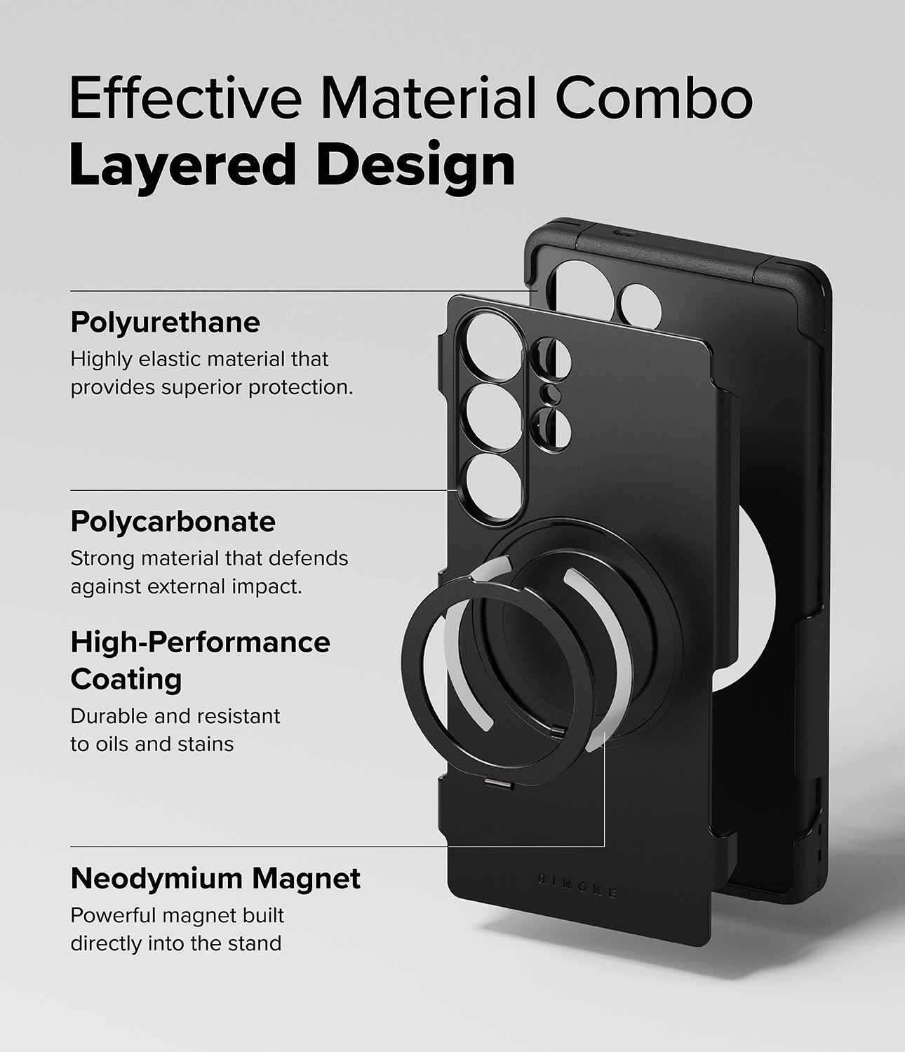 Ringke Alles Case for Galaxy S25 Ultra | Slim Grip Matte Anti-Scratch Shockproof Back Cover