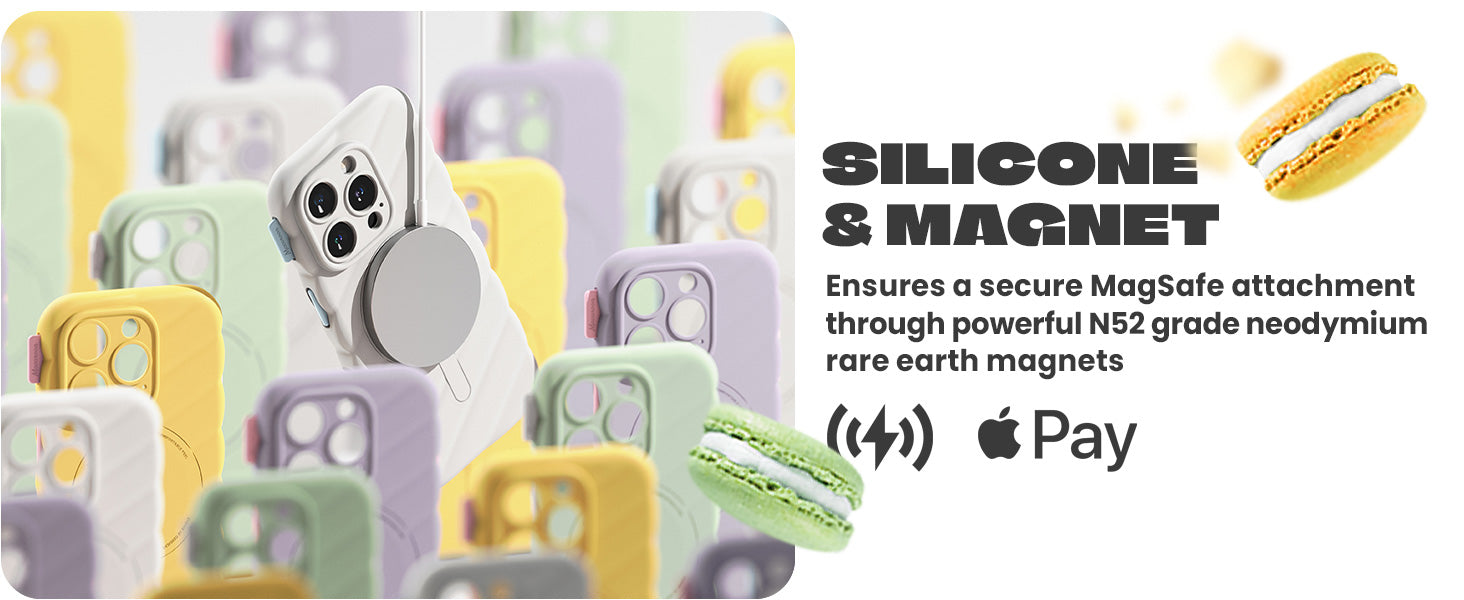 Ringke Macaron Silicone Magnetic Case for Apple iPhone 16 Pro