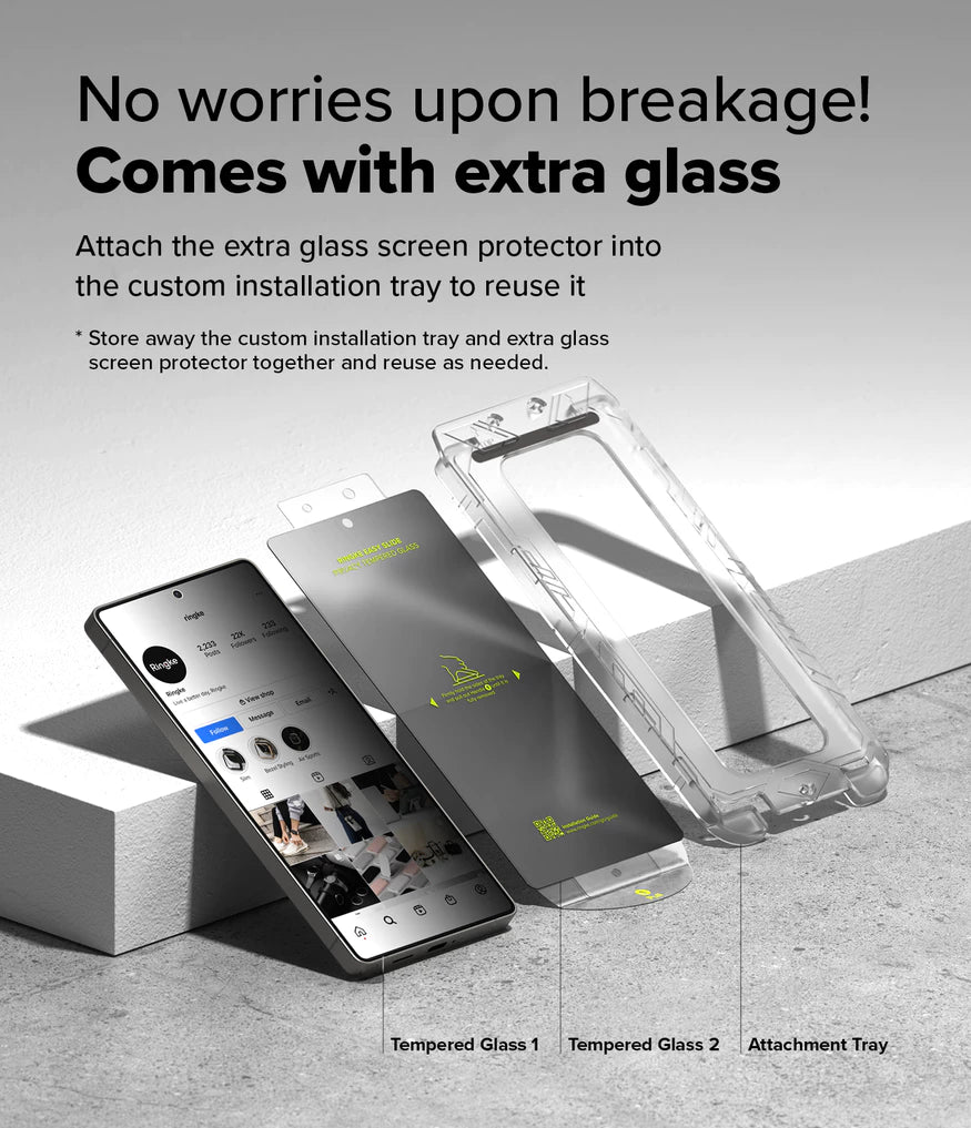 Ringke Privacy Easy Slide for Samsung Galaxy S25 Ultra - Anti Spy Tempered Glass Screen Protector