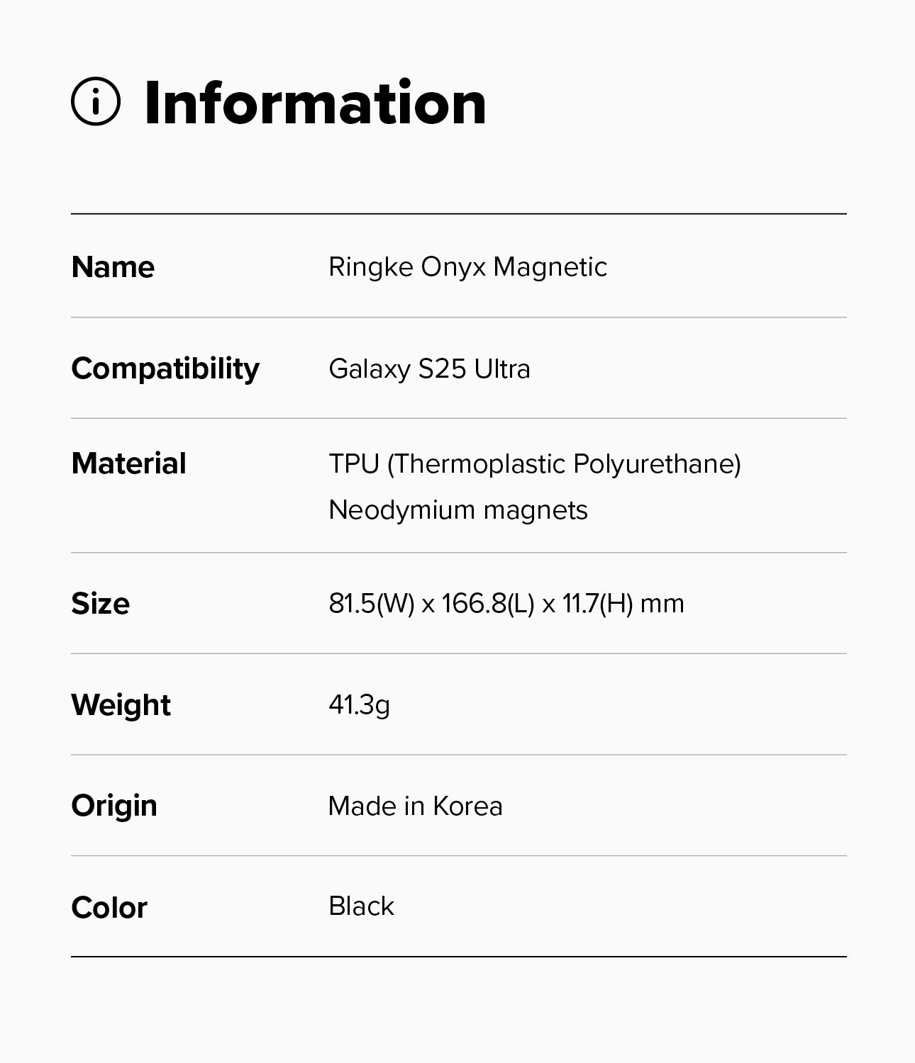 Ringke Onyx Magnetic Case for Samsung Galaxy S25 Ultra
