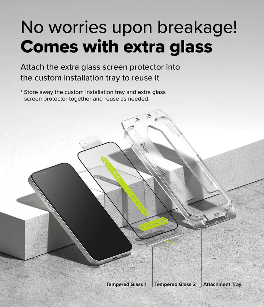Ringke Easy Slide Tempered Glass for Apple iPhone 16e Screen Protector