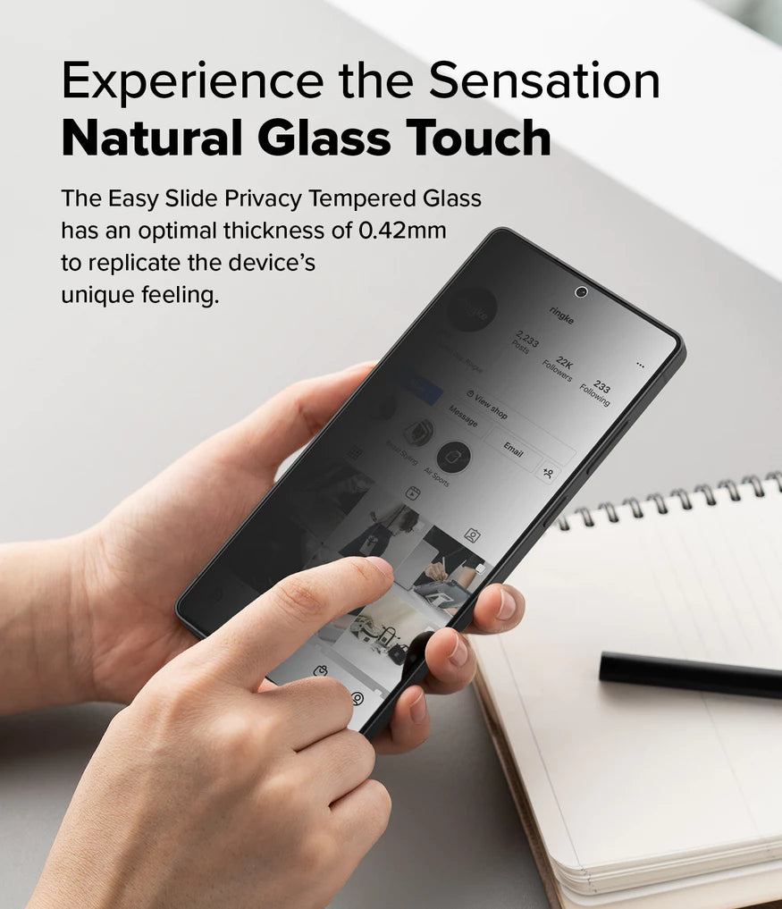 Ringke Privacy Easy Slide for Samsung Galaxy S25 Ultra - Anti Spy Tempered Glass Screen Protector