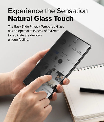 Ringke Privacy Easy Slide for Samsung Galaxy S25 Ultra - Anti Spy Tempered Glass Screen Protector