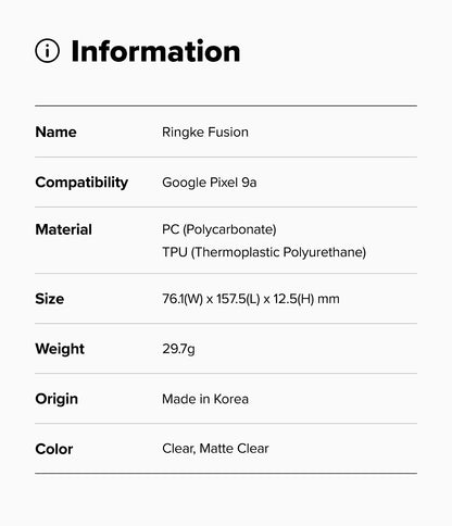 Ringke Fusion Case for Google Pixel 9a