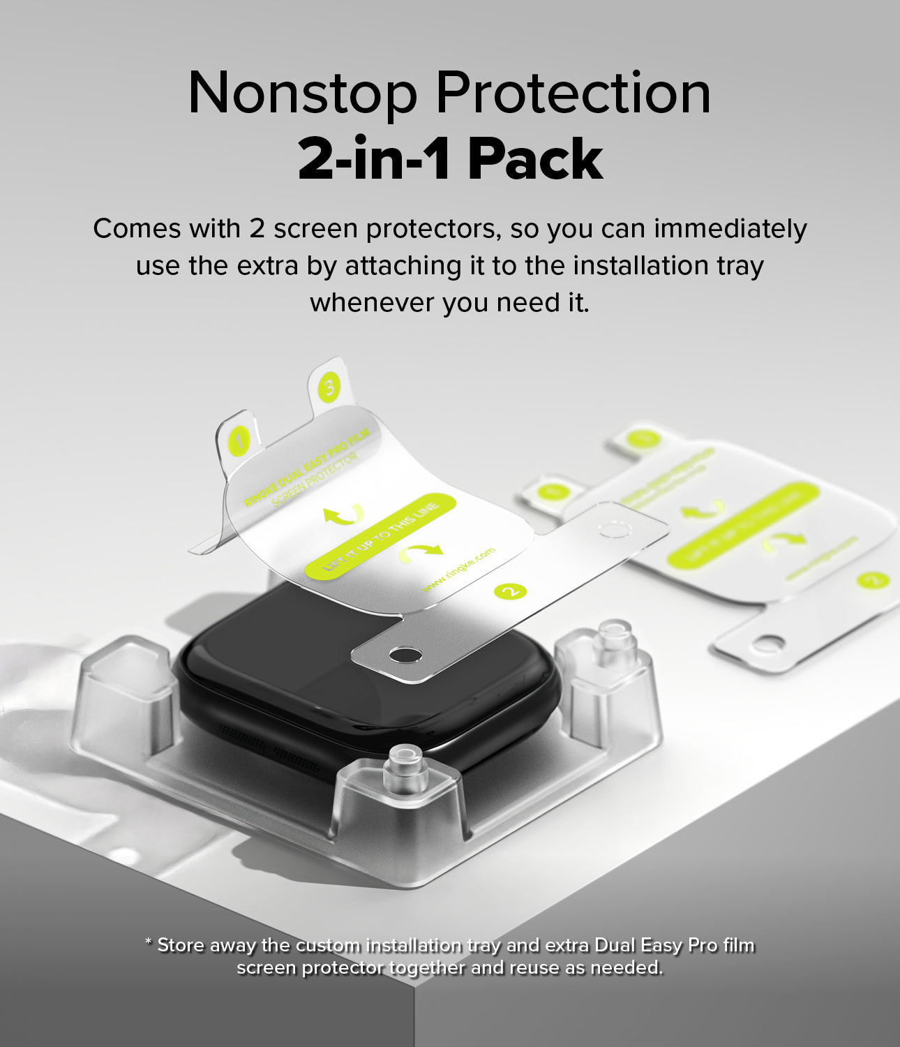 Ringke Dual Easy PRO Film Screen Protector for Apple Watch 10 46mm