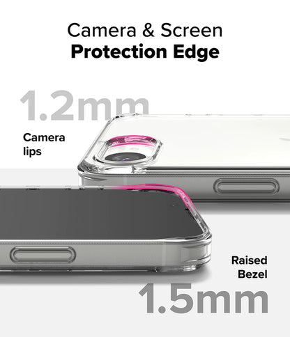 Ringke iPhone 16e Case Fusion | Clear Hard Back + Soft TPU Bumper | Slim Shockproof Cover