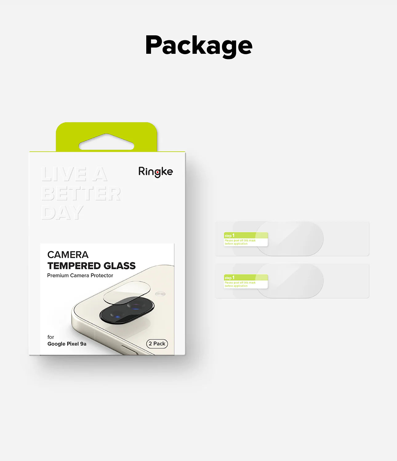 Ringke Camera Tempered Glass for Google Pixel 9a