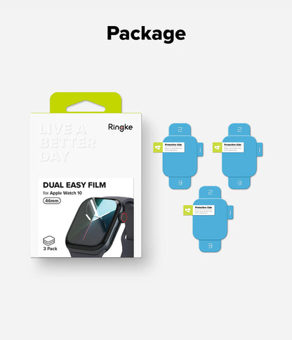 Ringke Dual Easy Film Screen Protector for Apple Watch 10 46mm