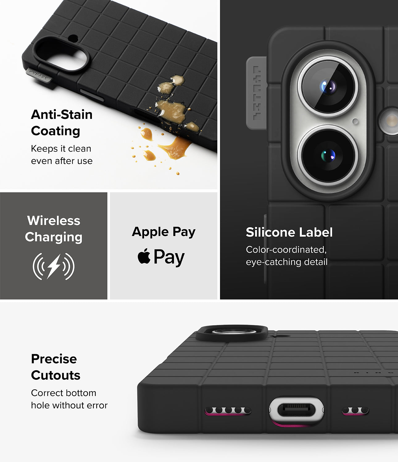 Ringke Bitmap Silicone Magnetic Case for Apple iPhone 16