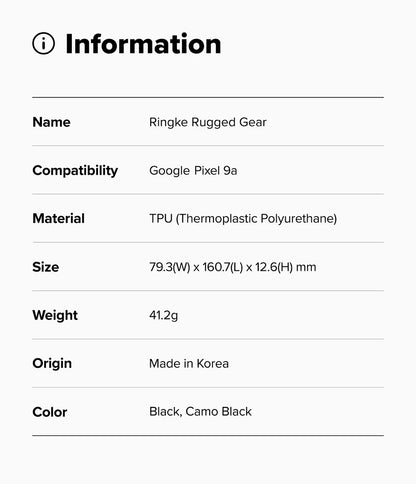 Ringke Rugged Gear Case for Pixel 9a | Military-Grade Shockproof with Belt Clip Support