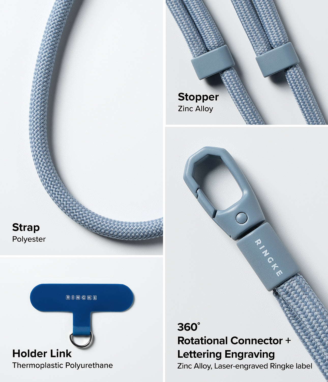 Ringke Holder Link & Flow Shoulder Strap Y-Type for Smartphone Cases