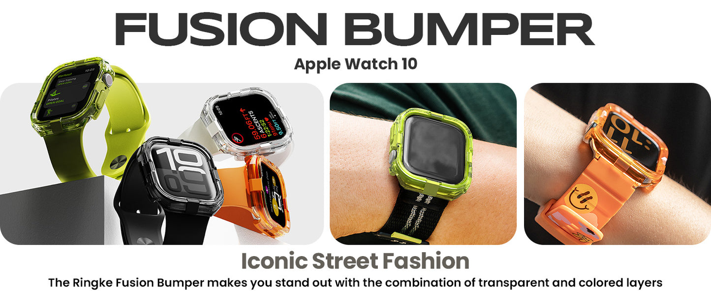 Ringke Fusion Bumper Case for Apple Watch 10 42mm - Accessory for Apple Watch - No Actual Watch