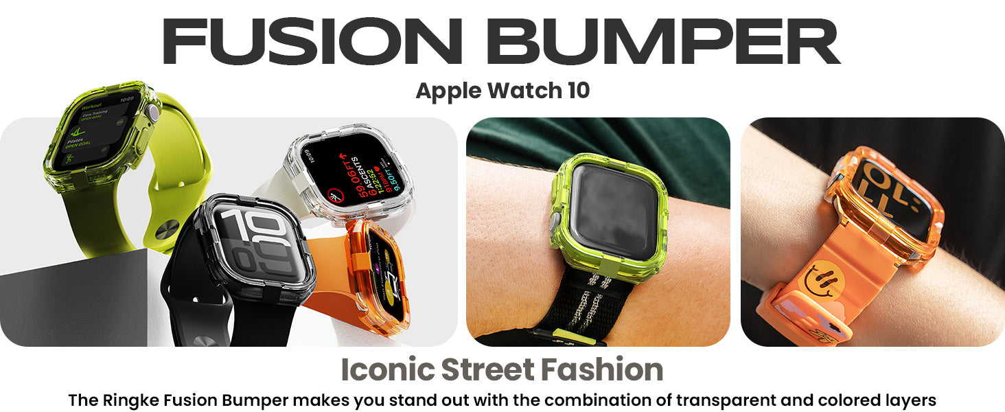 Ringke Fusion Bumper Case for Apple Watch 10 42mm - Accessory for Apple Watch - No Actual Watch
