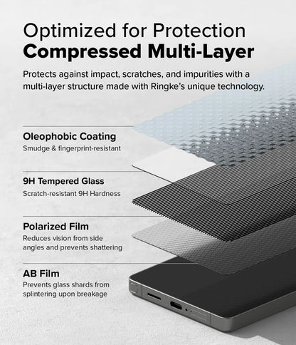 Ringke Privacy Easy Slide for Samsung Galaxy S25 Ultra - Anti Spy Tempered Glass Screen Protector