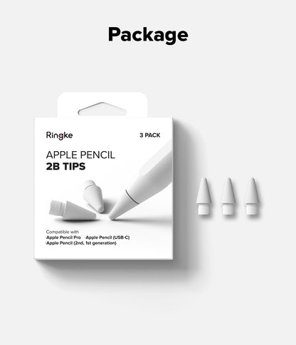 Ringke Apple Pencil Tips Replacement - 2B - for Apple Pencil Pro, 1st, 2nd Gen, USB-C Accessory